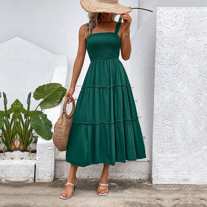 Women’s tiered dress with gathered top Lune London
