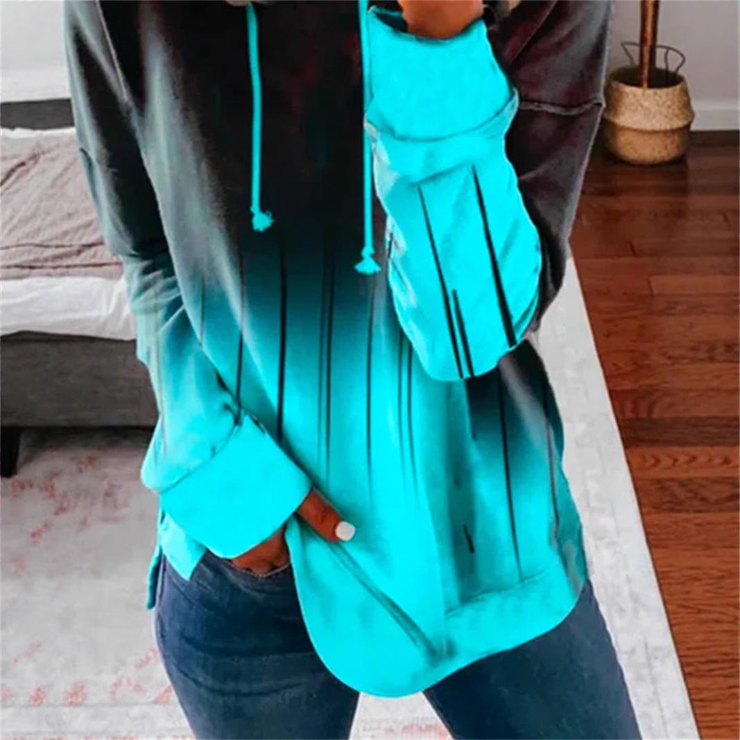 Haut à capuche pour femmes avec dégradé élégant et design unique Chic & Stil