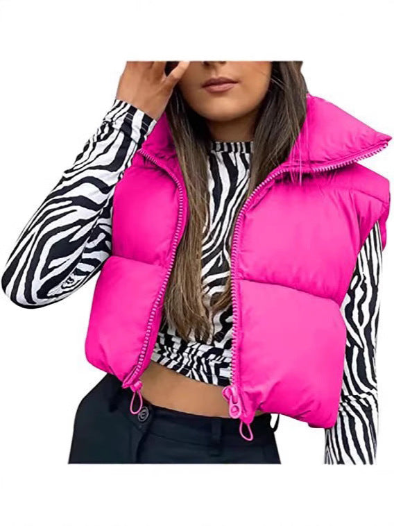 Ladies Fashionable Gilet with High Collar and Flattering Cut Lune London