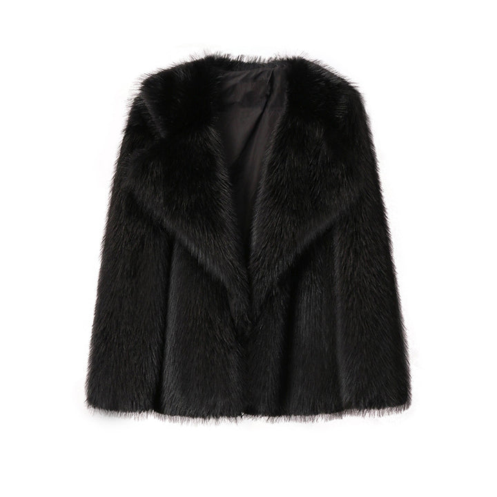 Faux fur jacket for women, fashionable and snug, with an elegant lapel Lune London