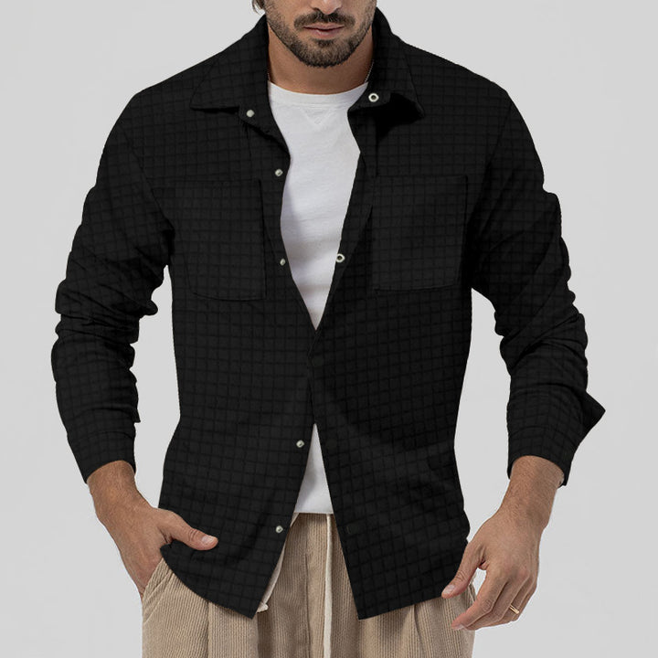 Casual checkered shirt for men with two chest pockets and modern fit Lune London