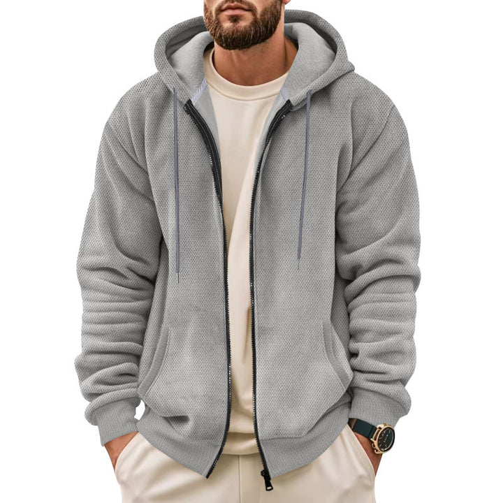Men's hoodie with structured surface and functional pockets Amarae