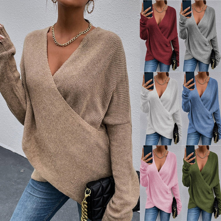 Pull V-neck de loisirs pour femmes Chic & Stil