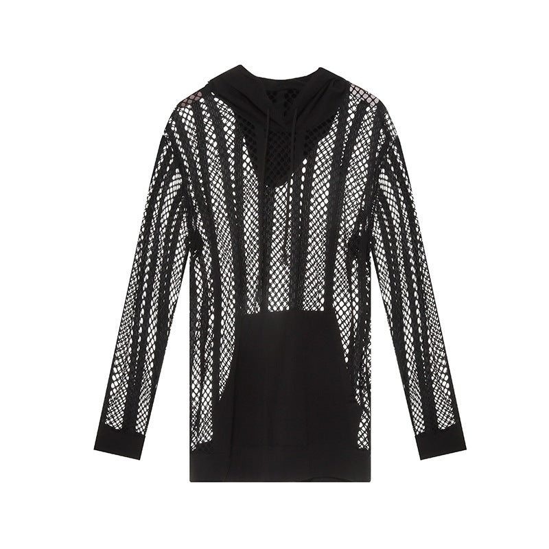 Sporty women's hoodie with breathable mesh from Lune London