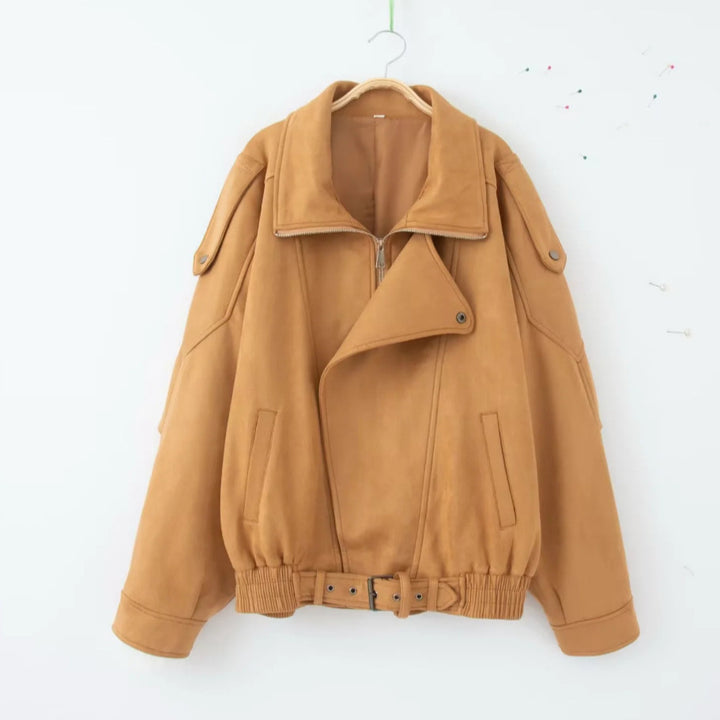 Trendy Plus Size Faux Leather Jacket for Women Lune London