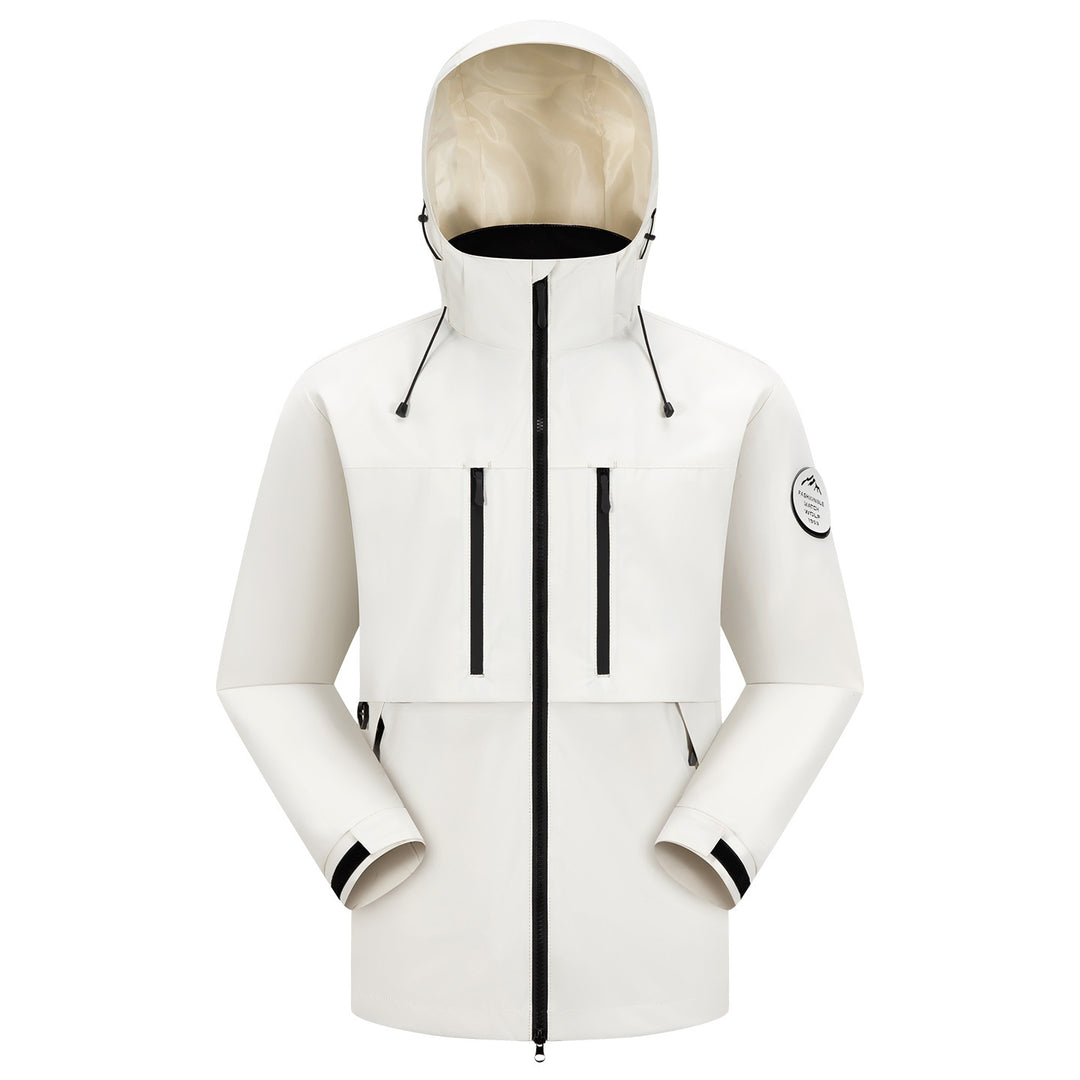 Men's Waterproof Breathable Softshell Outdoor Jacket with Adjustable Hood Amarae