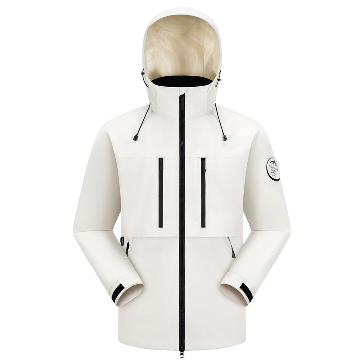 Men's Waterproof Breathable Softshell Outdoor Jacket with Adjustable Hood Amarae