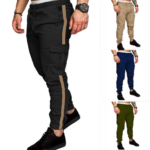 Cargo jogger pants for men with elastic waistband and practical pockets Amarae