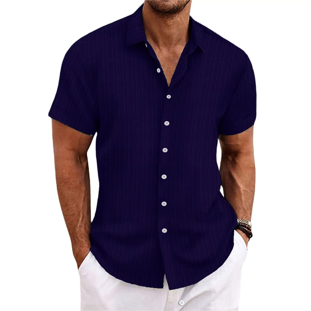 Casual short-sleeved striped shirt for men Amarae