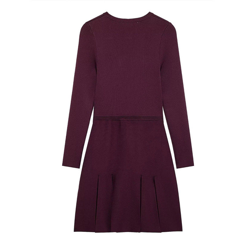 Knitted dress for women with pockets and button details Lune London