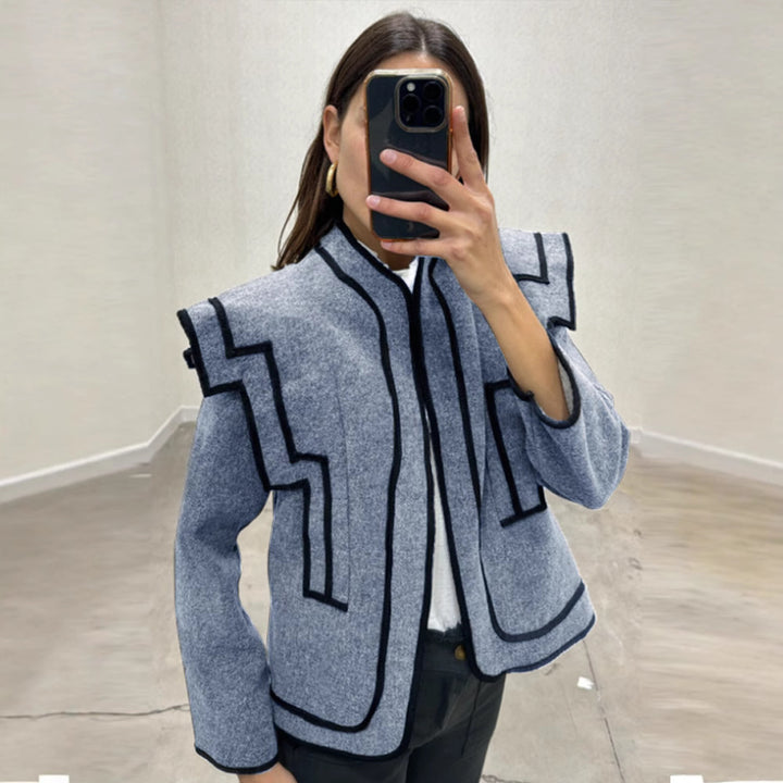Ladies Fashion Jacket with geometric cut and special accents Lune London