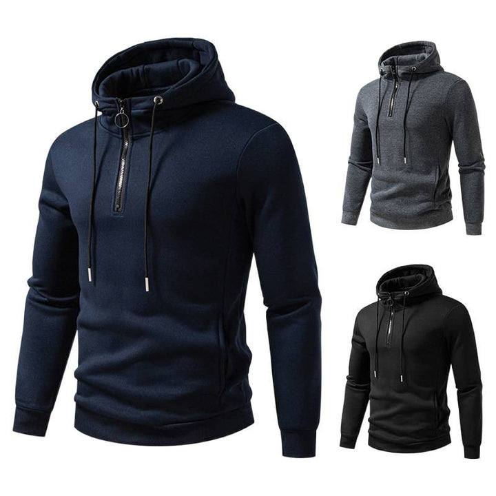Men's hooded tracksuit tops with mid-length zipper and modern cut Lune London