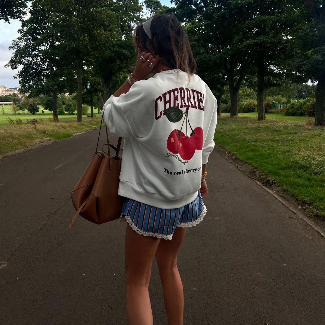 Pull femme décontracté avec motif de fruit créatif Amarae