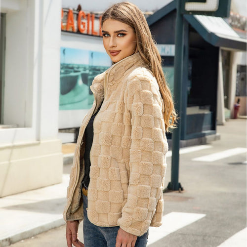 Ladies Cozy Transition Jacket with Textured Surface Amarae