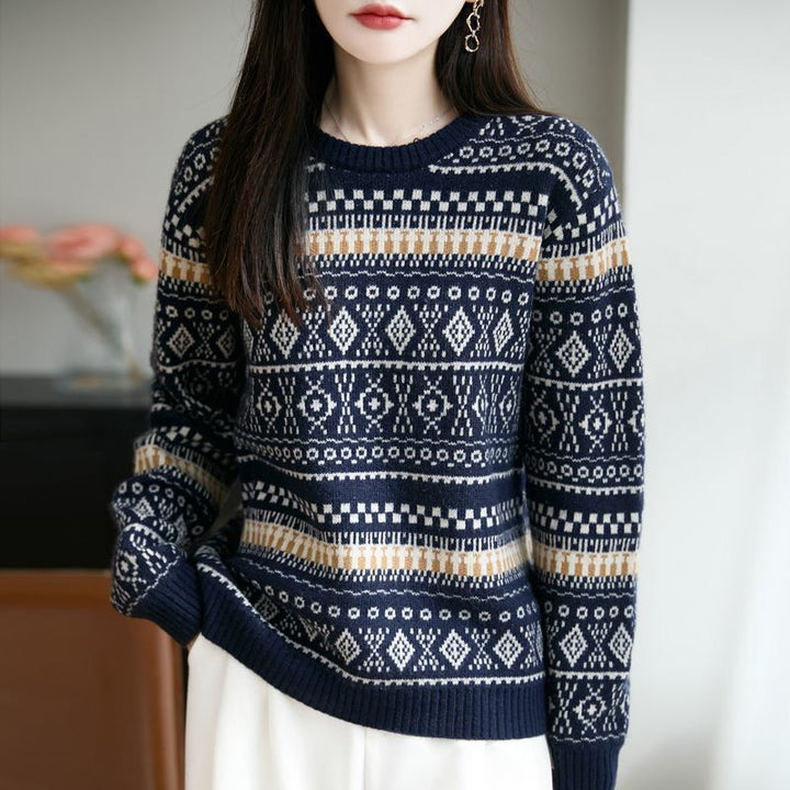 Pull en tricot à motifs pour femmes Chic & Stil