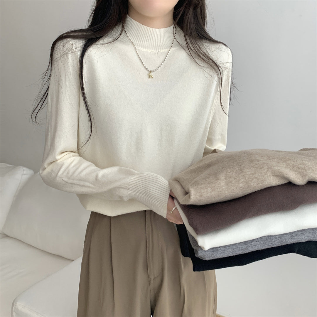 Femme Pull Élégant Col Roulé en matériau tricoté de haute qualité Chic & Stil