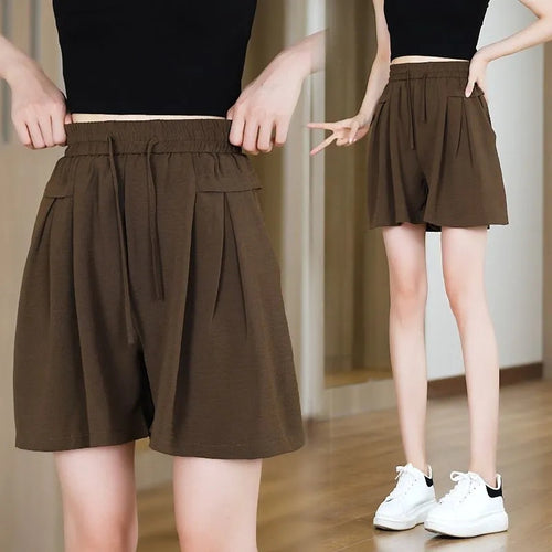 Women's short leisure pants with elastic waistband and practical side pockets Amarae