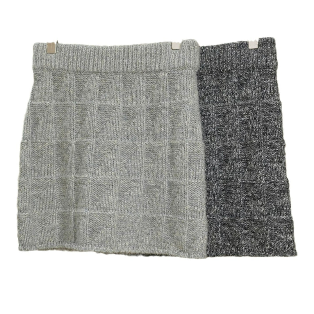 Women's Knitted Check Pattern Mini Skirt with High Waist Amarae