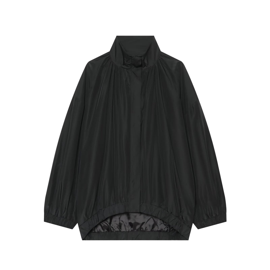 Women's Light Water-Repellent Oversize Windbreaker with Stand-Up Collar Amarae