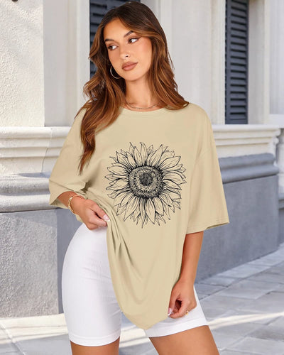 Ladies Casual Oversized Graphic T-shirt Amarae