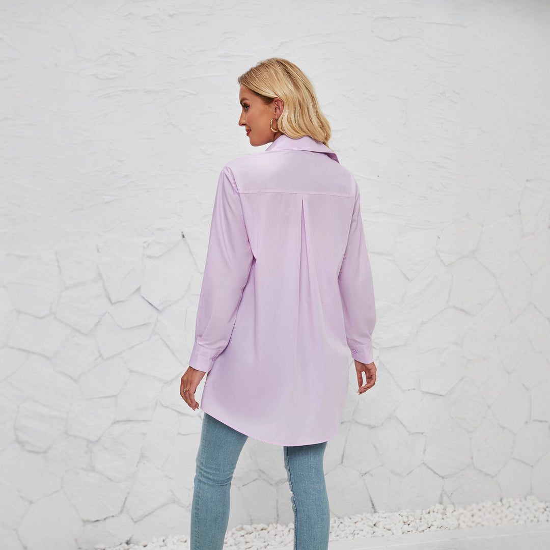 Long sleeve shirt for women with a modern cut and elegant details Chic & Stil
