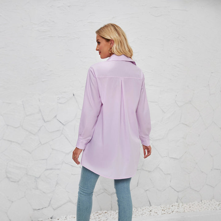 Long sleeve shirt for women with a modern cut and elegant details Chic & Stil