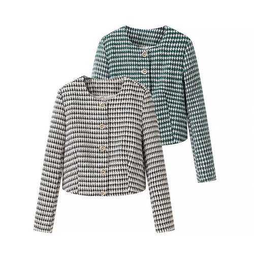 Veste moderne en jacquard pour femmes avec fermeture à boutons et coupe classique Chic & Stil