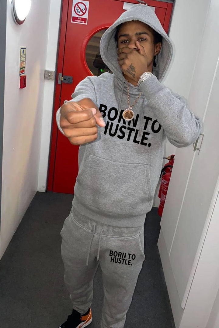 Men's sports outfit with a modern pattern and a motivational inscription Lune London