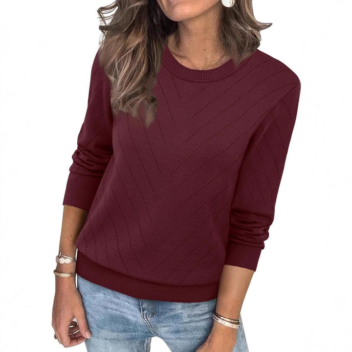 Ladies Fashion Sweater with structured zigzag pattern and relaxed fit Lune London
