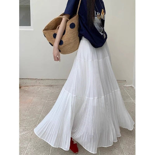 Jupe maxi femme avec des plis élégants Chic & Stil