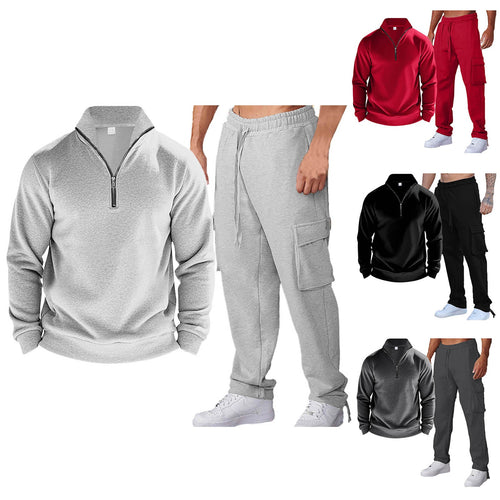 Men's Tracksuit with Practical Zip Collar and Side Pockets Amarae