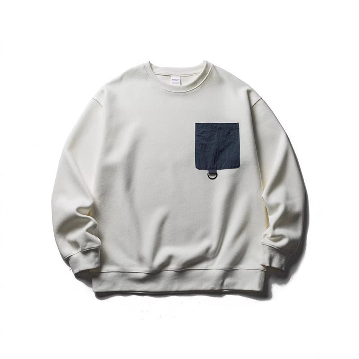 Unisex Oversize Sweatshirt with contrasting chest pocket and D-ring Amarae