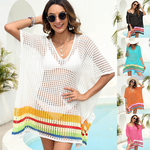 Ladies Lightweight Open Knit Beach Cover-Up Tunic Amarae