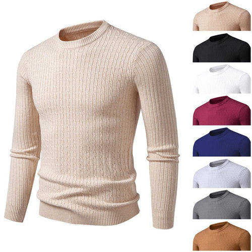Stylish knitted sweater for men with textured braids design Amarae