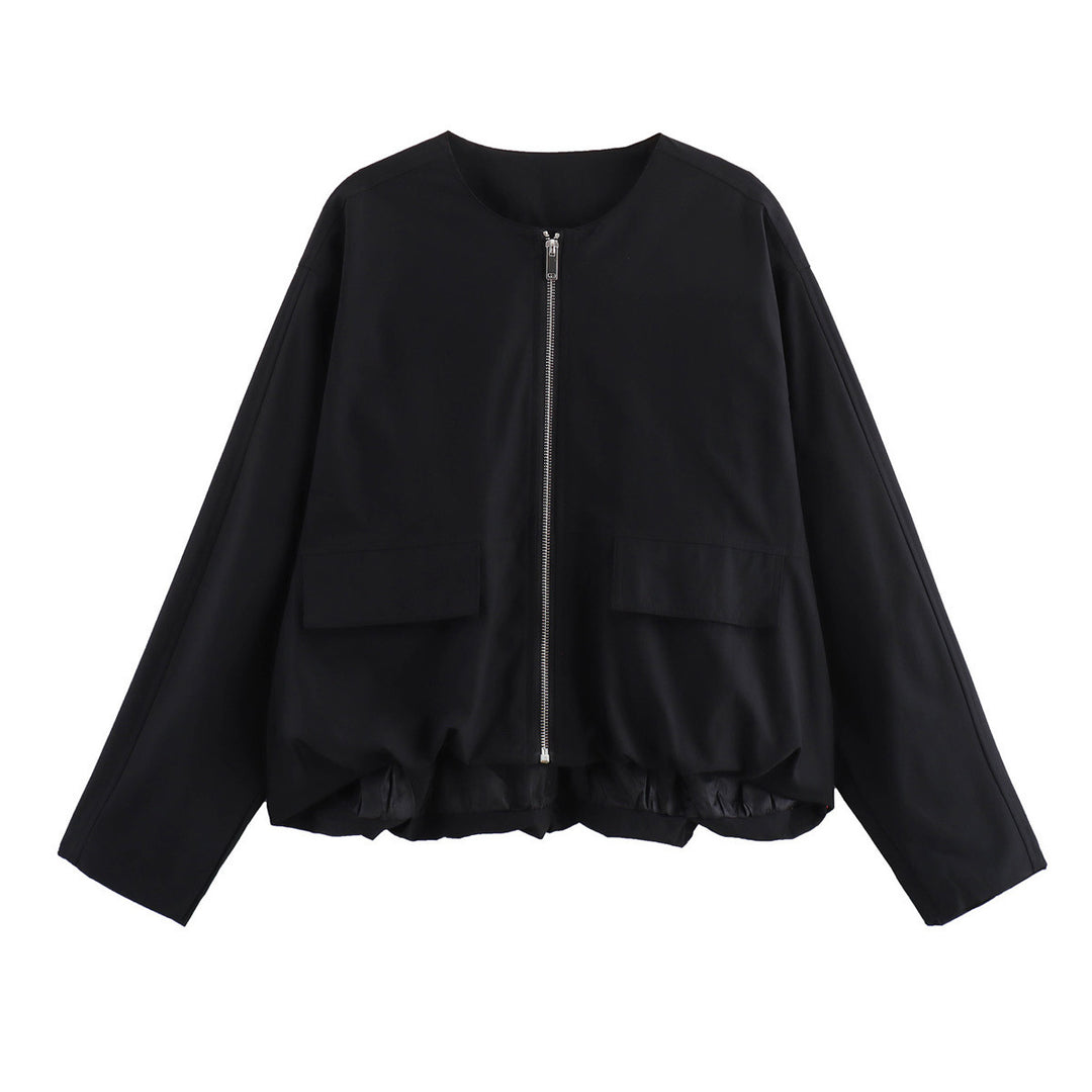 Casual quilted jacket for women with practical patch pockets and elastic waistband Lune London