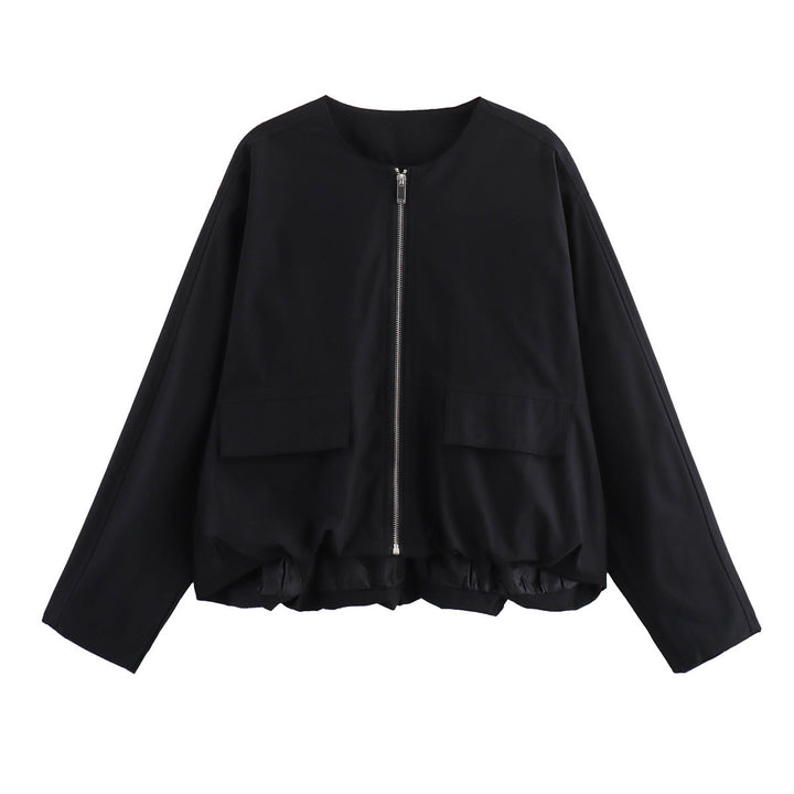 Casual quilted jacket for women with practical patch pockets and elastic waistband Lune London