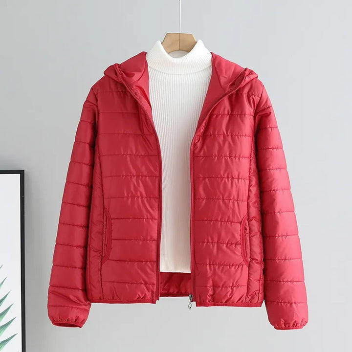Ladies quilted transitional jacket with hood and modern cut Amarae