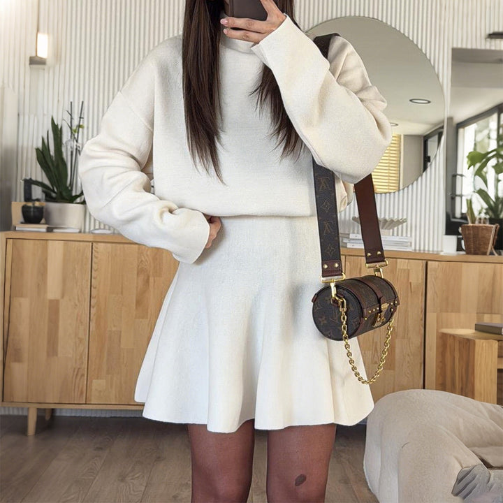 Robe sweat décontractée pour femmes avec des manches hautes Chic & Stil
