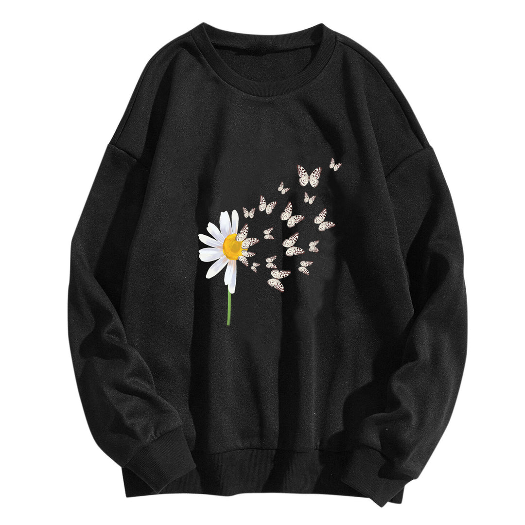 Women's sweatshirt with floral butterfly design Chic & Stil