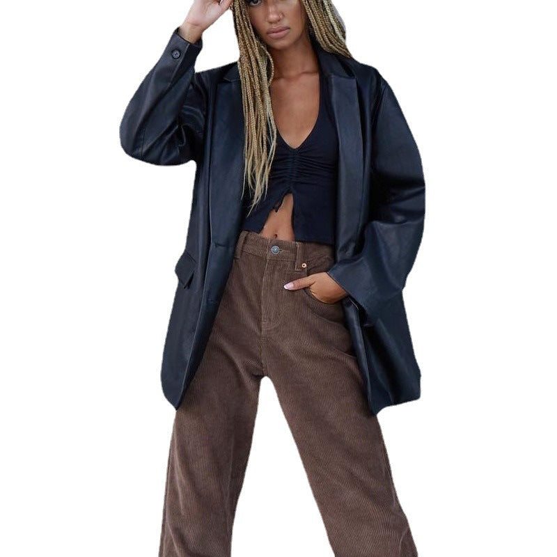 Amarae Elegant Leather Jacket for Women
