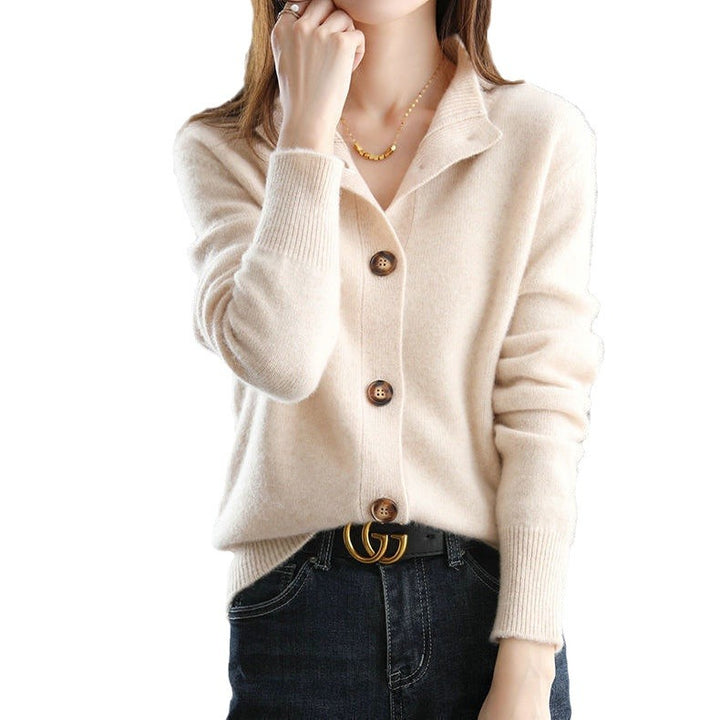Pull en maille élégant et confortable pour femmes avec grands boutons Chic & Stil