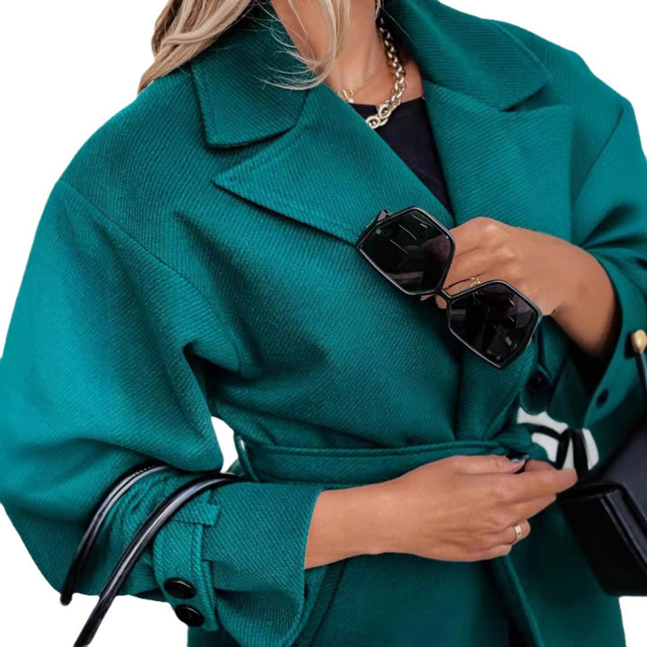 Elegant mid-length trench coat for women with adjustable belt Amarae