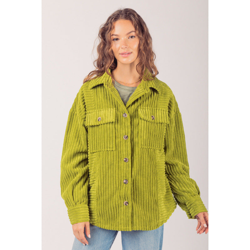 Casual corduroy jacket for women with practical pockets Amarae