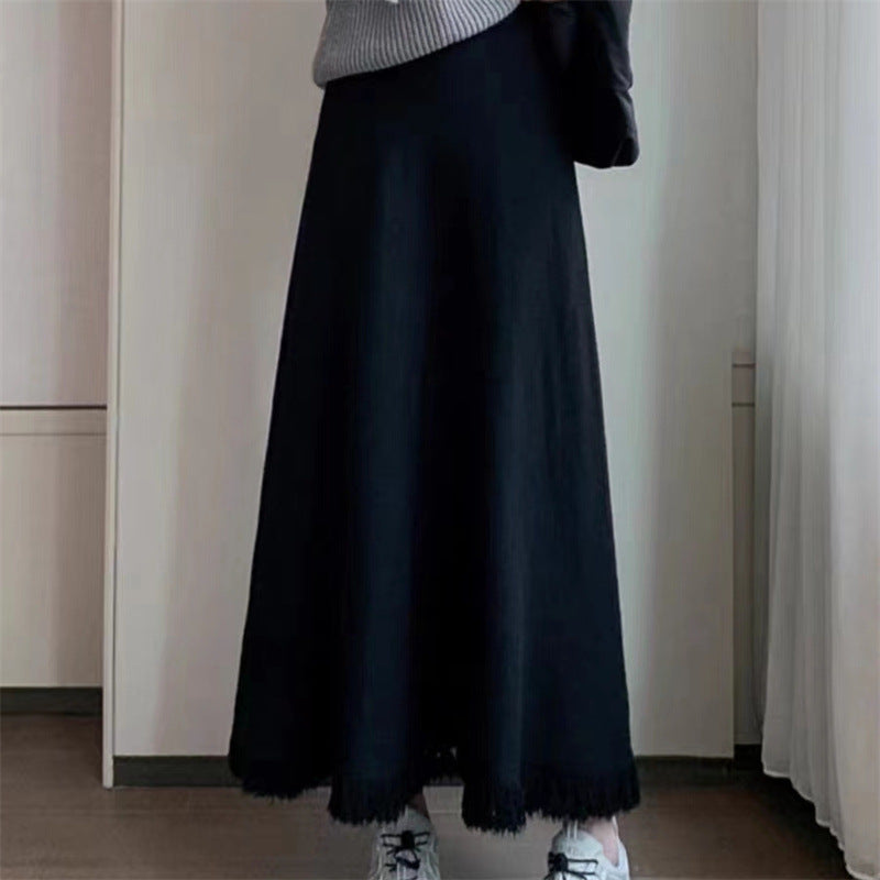 Jupe midi élégante pour femmes avec franges Chic & Stil