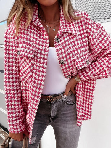 Oversized casual shirt jacket for women with button placket and chest pockets Amarae