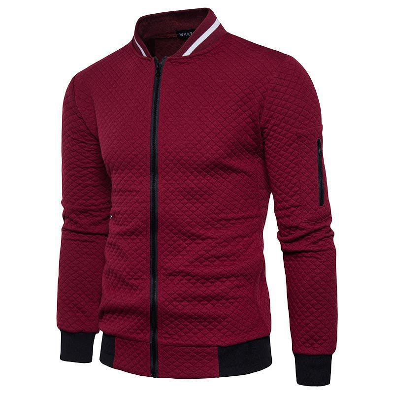 Quilted jacket for men with high collar and practical pockets Lune London