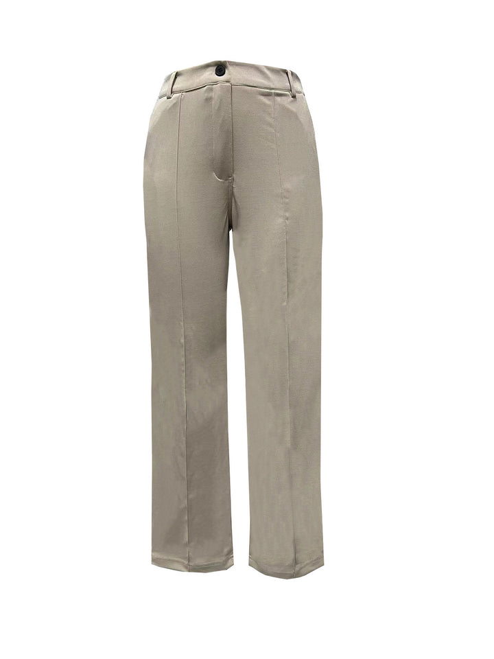 Women high-waisted straight-cut suit trousers with crease Amarae