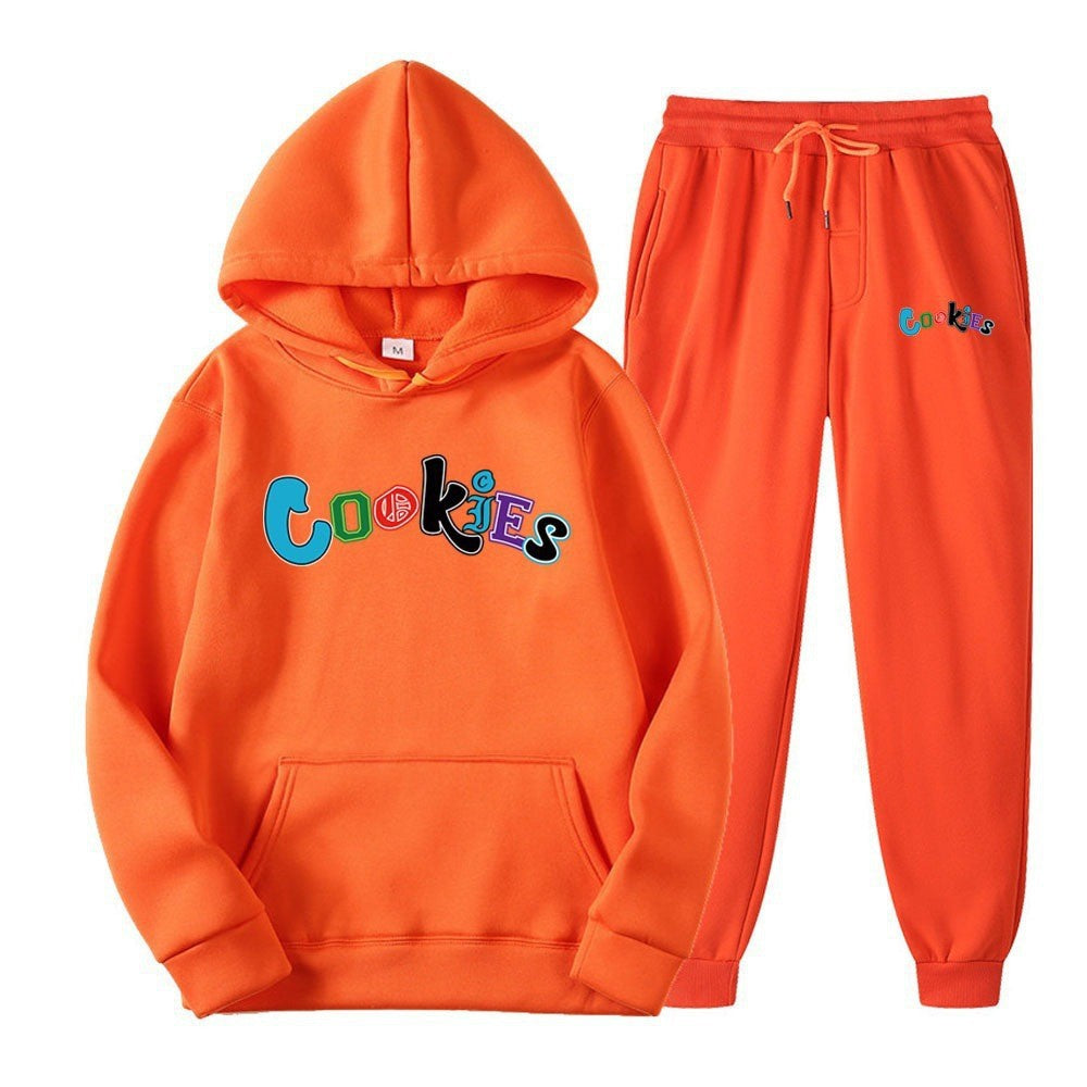 Women's Hoodie and Jogging Pants Set with Colorful Graphic Print Chic & Stil