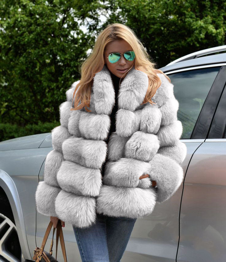 Ladies Chic and Stylish Faux Fur Jacket