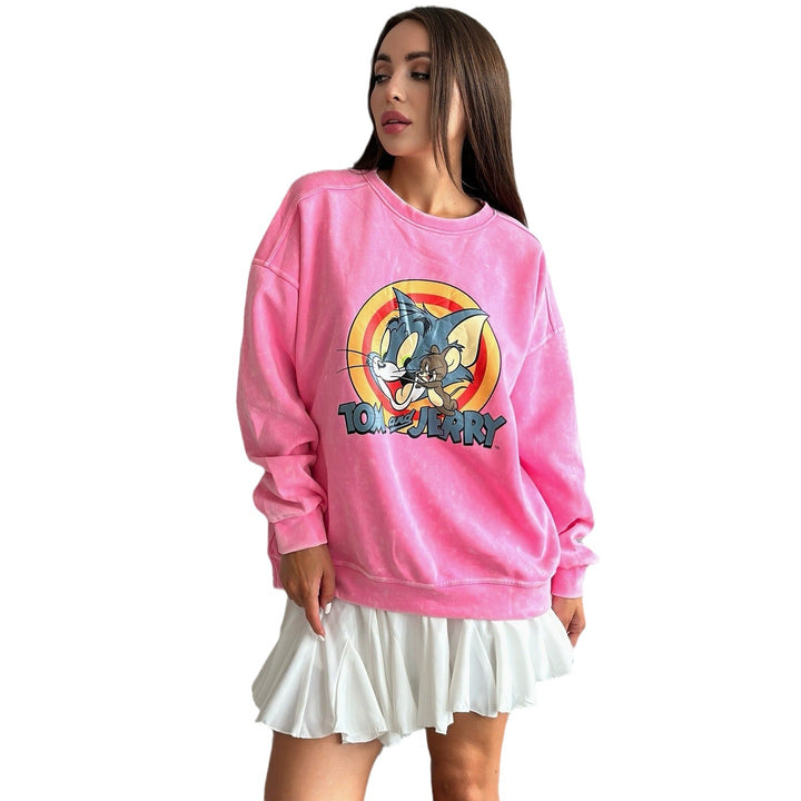 Casual hoodie for women with unique cartoon design Lune London